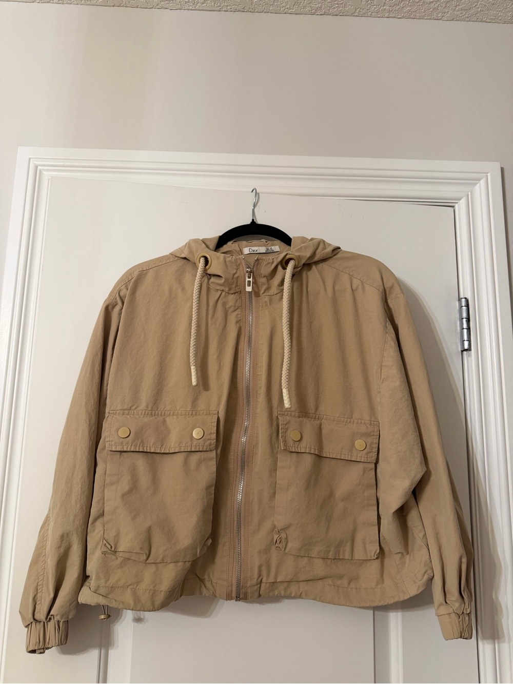 Dex Lightweight Hooded Shirt Jacket in Tan